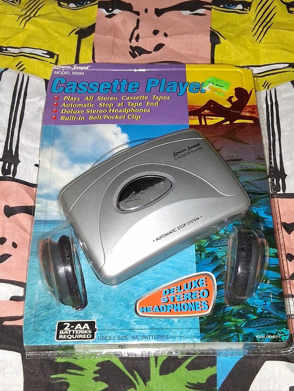 New 2000 Lenoxx Sound Vintage Cassette Tape Player Walkman With Headphones
